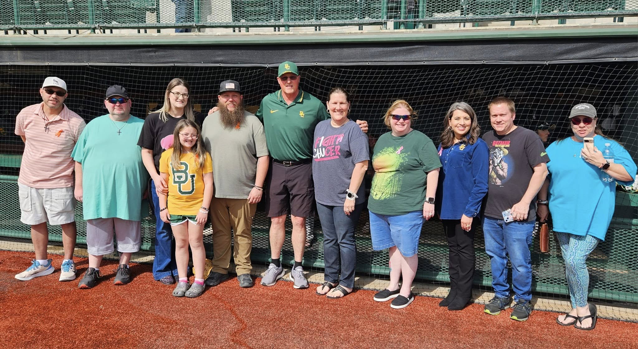 CCA supporters on the field at Baylor Softball